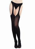 Dg Opaque Suspender Pantyhose Blk Os