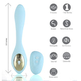 Harmonie Rechargeable Remote Silicone Bendable  Vibrator -Teal