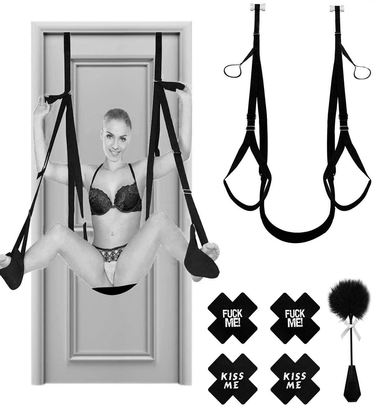 Belsiang Sex Swing For Couples On Door,Hanging On Door Bondage Restrai image