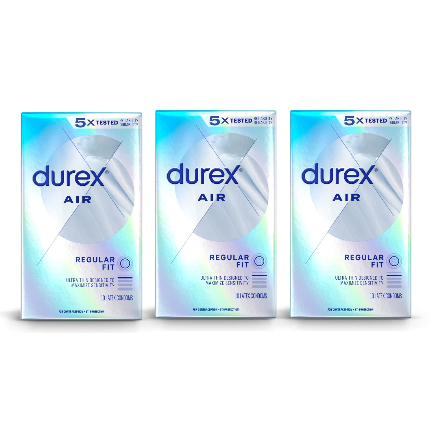 Durex Extra Thin, Transparent Natural Rubber Latex Condoms, Close