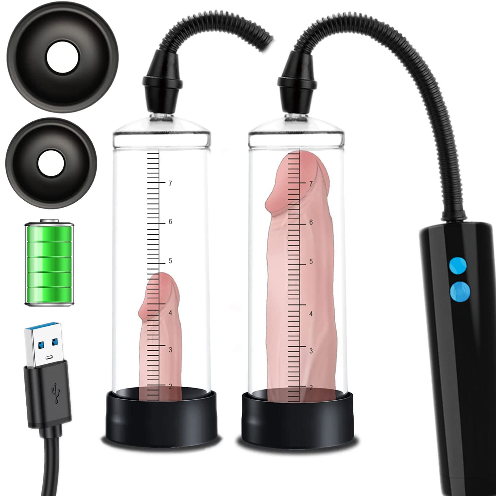 Updated Electric Penis Pump, Hipgaga Penis Vacuum Pump, Rechargeable E –  Personalcrave