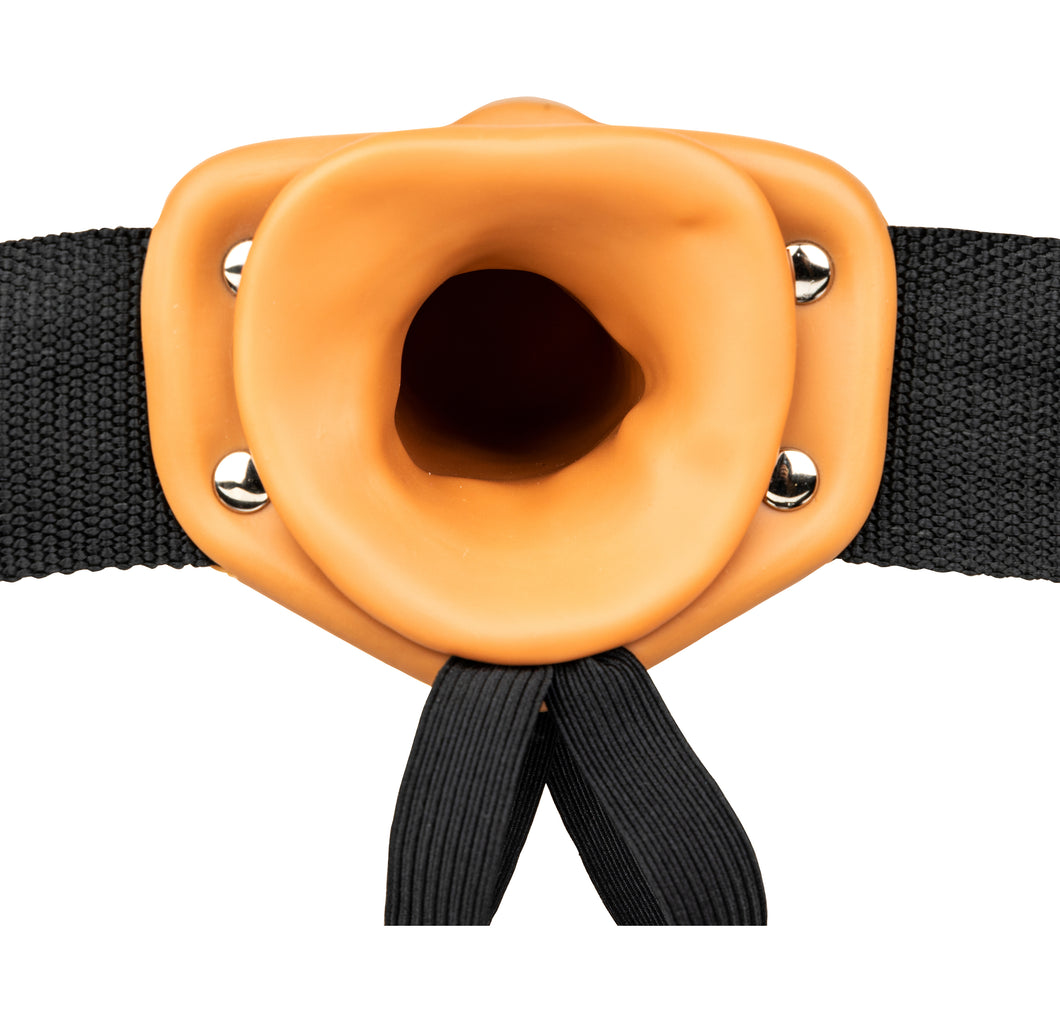Hollow Strap-On Without Balls 8 Inch - Tan