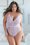 Lace And Mesh Tie Up Romper