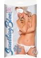 California Exotic Novelties Something Blue Satin Eye Mask & Panty Set, White