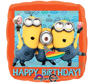 18 Inch Despicable Me Happy Birthday Anagram Foil Mylar Balloon - Party Supplies Decorations