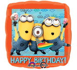 18 Inch Despicable Me Happy Birthday Anagram Foil Mylar Balloon - Party Supplies Decorations