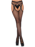 Fishnet suspender hose with sc