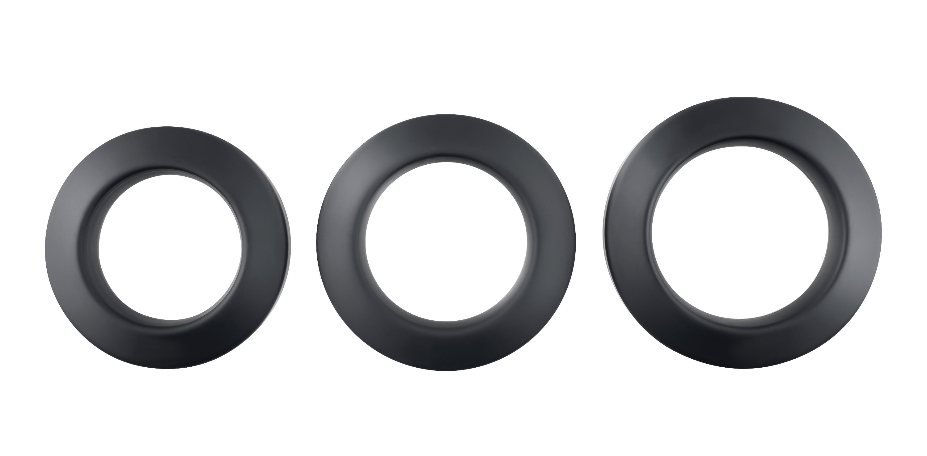 Adams 3-Piece Penis Ring Set - Black