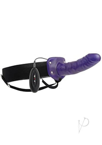 Evolved Novelties Adam And Eve Universal Hollow Vibrating Strap On, Purple