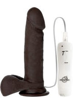 The Realistic Cock Ultraskyn Vibrating 6In -Black Bx