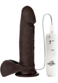 The Realistic Cock Ultraskyn Vibrating 6In -Black Bx
