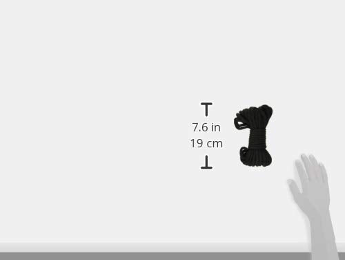 Doc Johnson Japanese Bondage Rope - Soft Cotton Rope - Gentle On The Skin - 32 Feet Of Rope - Black