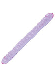 Doc Johnson Crystal Jellies - Double Dong -18 Inch - 1.8 Inches Wide - Double Sided Dildo - Proudly Made In America - Purple