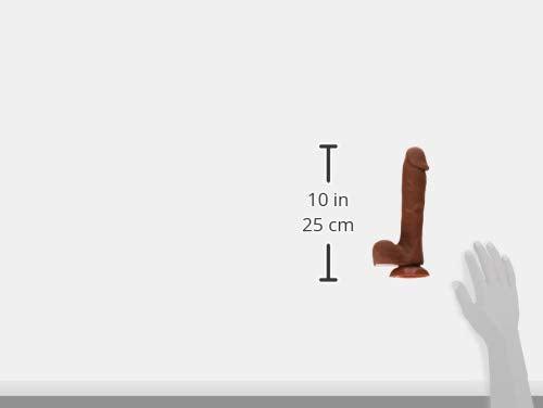 Cloud 9 Novelties 9 Inch Silicone Odorless Dildo With C-Rings (Brown)