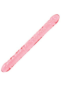 Doc Johnson Crystal Jellies - Double Dong -18 Inch - Double Sided Dildo - Pink