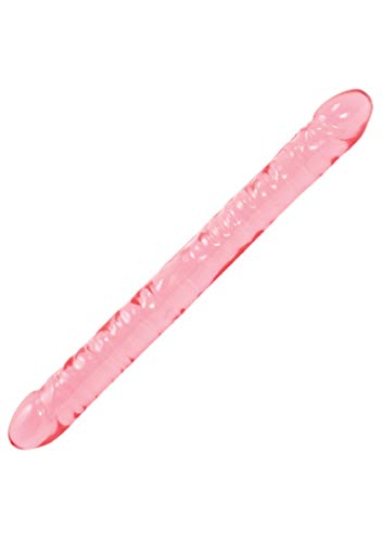 Doc Johnson Crystal Jellies - Double Dong -18 Inch - Double Sided Dildo - Pink