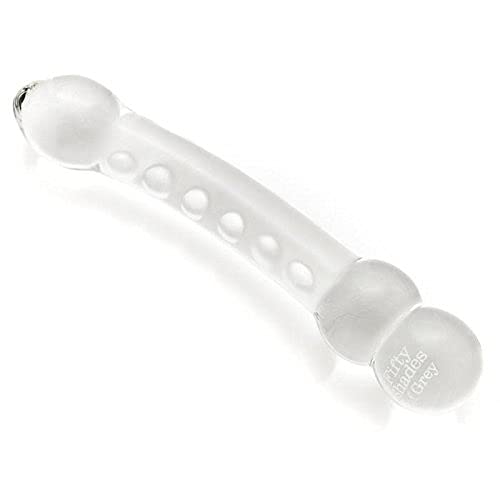 Fifty Shades Of Grey Drive Me Crazy Glass Massage Wand - Double Ended Design - Hypoallergenic