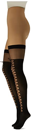 Dg Thigh High W/ Lace-Up Detail Blk Os