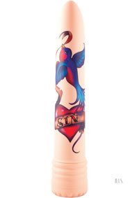 Ns Novelties Tatu Sin Vibrator With Original Tattoo Art Design Waterproof