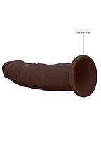 Realrock By Shots America - Silicone Dildo Without Balls - 9 Inches - Brown