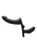 Double Take 10X Double Penetration Vibrating Strap-On Harness - Black