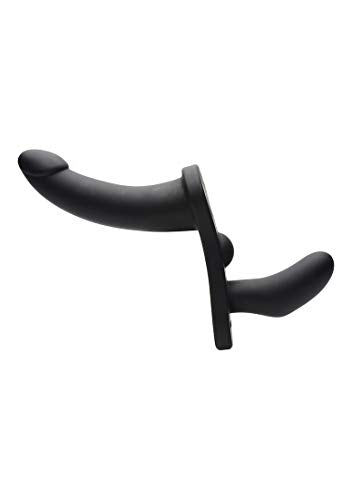 Double Take 10X Double Penetration Vibrating Strap-On Harness - Black