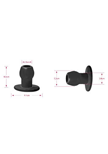Perfectfit Brand Tunnel Plug, Hollow Butt Plug, Pfblend, Tpr/Silicone, Three Sizes, Use For Anal Training, Clear, Medium