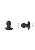 Perfectfit Brand Tunnel Plug, Hollow Butt Plug, Pfblend, Tpr/Silicone, Three Sizes, Use For Anal Training, Clear, Medium