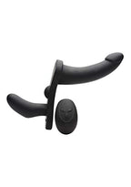 Double Take 10X Double Penetration Vibrating Strap-On Harness - Black