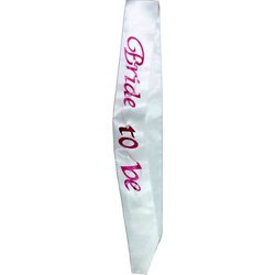 Bachelorette Party Favors Bride To Be Flashing Sash, White