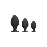 Swirled Butt Plug Set Black