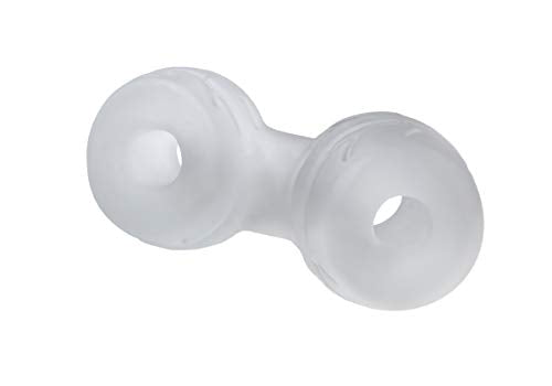 Perfect Fit Cock And Ball Cock Ring And Ball Stretcher, Silaskin(Tm), Stretchy, Comfortable, Snug Fit, Clear