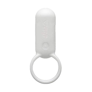 Tenga Smart Vibe Vibrating Ring Rechargeable Dual Partner Stimulating Vibrator Tsv002 Pearl, White, 1 Count