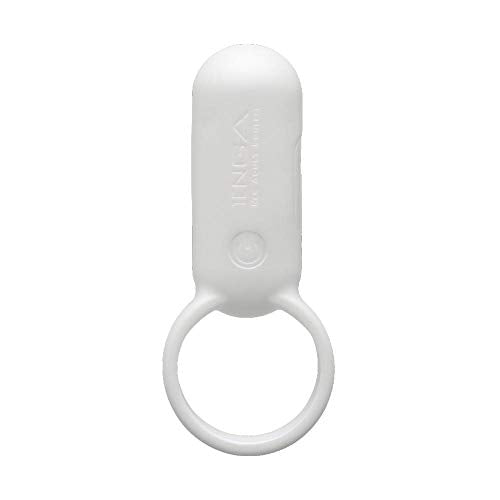 Tenga Smart Vibe Vibrating Ring Rechargeable Dual Partner Stimulating Vibrator Tsv002 Pearl, White, 1 Count