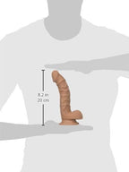The D Ragin' D 7.5 W/Balls Caramel Tan Dildo ''