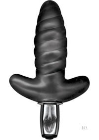The Velvet Kiss Collection Anal Vibrator, Licorice Twist, Black
