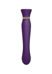 Zalo Queen Set G-Spot Pulsewave Vibrator With Suction Sleeve | Waterproof Sex Toy With 8 Vibration Modes 8 Pulse-Wave Modes | Usb Rechargeable Battery | 1-Year Warranty | Twilight Purple