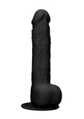 Realrock By Shots America - Silicone Dildo With Balls - 24 Cm - Black