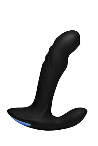 Alpha-Pro 17X P-Trigasm 3-In-1 Silicone Prostate Stimulator, Black, 6.5 Inch In Total Length, 5.3 Inch Insertable Length, 1 Inch