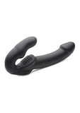 Strap U Evoke Super Charged Black Vibrating Strapless Silicone Dildo