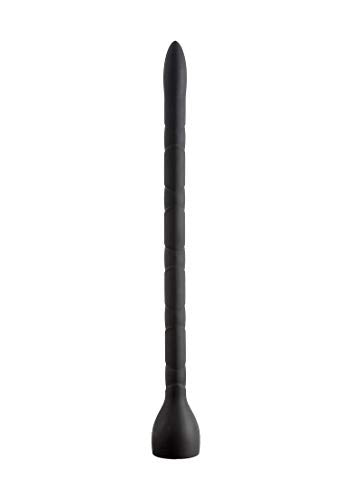 Kink In Deep Silicone Anal Snake - Black