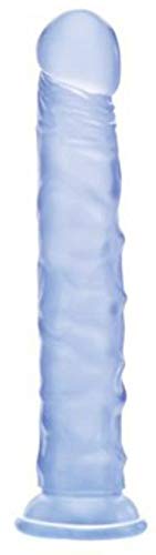 Adam & Eve Tall Boy Dildo, Blue | Realistic, Flexible Rubber Dildo | 8.5 Inches Insertable Length | Great With Water Based Lubes