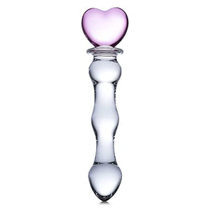 8 Inch Sweetheart Glass Dildo - Pinkclear