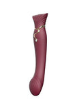 Zalo Queen Set G-Spot Pulsewave Vibrator With Suction Sleeve | Waterproof Sex Toy With 8 Vibration Modes 8 Pulse-Wave Modes | Usb Rechargeable Battery | 1-Year Warranty | Wine Red