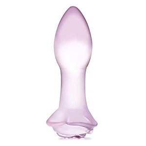 Glas 5&quot; Rosebud Glass Butt Plug