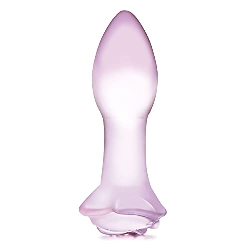 Glas 5&quot; Rosebud Glass Butt Plug
