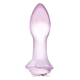 Glas 5&quot; Rosebud Glass Butt Plug