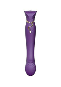 Zalo Queen Set G-Spot Pulsewave Vibrator With Suction Sleeve | Waterproof Sex Toy With 8 Vibration Modes 8 Pulse-Wave Modes | Usb Rechargeable Battery | 1-Year Warranty | Twilight Purple