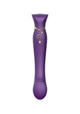Zalo Queen Set G-Spot Pulsewave Vibrator With Suction Sleeve | Waterproof Sex Toy With 8 Vibration Modes 8 Pulse-Wave Modes | Usb Rechargeable Battery | 1-Year Warranty | Twilight Purple