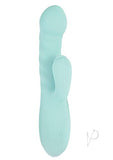 Nasswalk Luv Heat Up Thruster - 7 Function - Dual Motors With Clit Licker - Rabbit Style Vibrator - Aqua